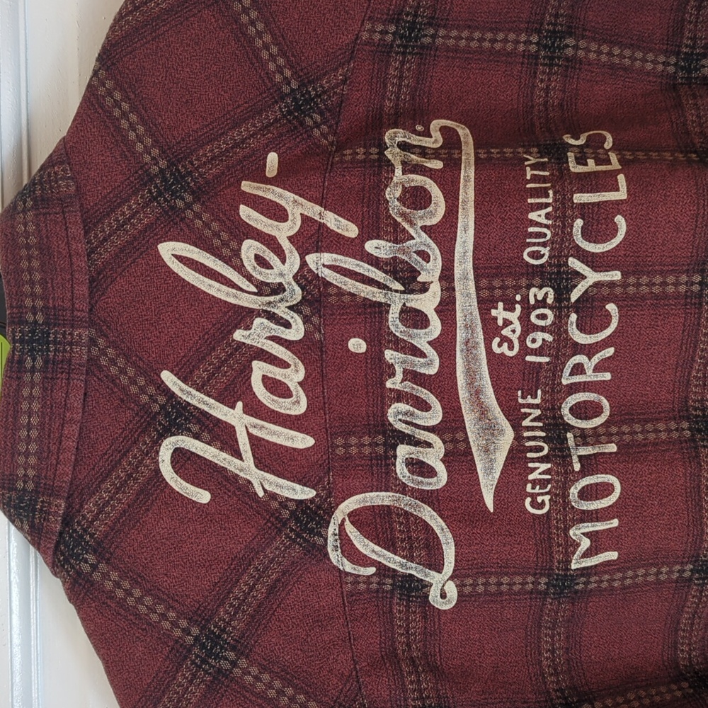 Harley-Davidson Women's Script Font Plaid Shirt, 99117-20VW